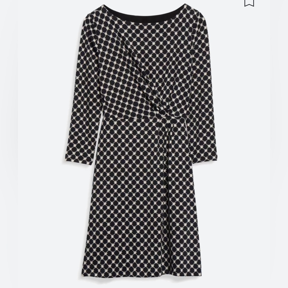 Gili lattice long sleeved faux-wrapped dress